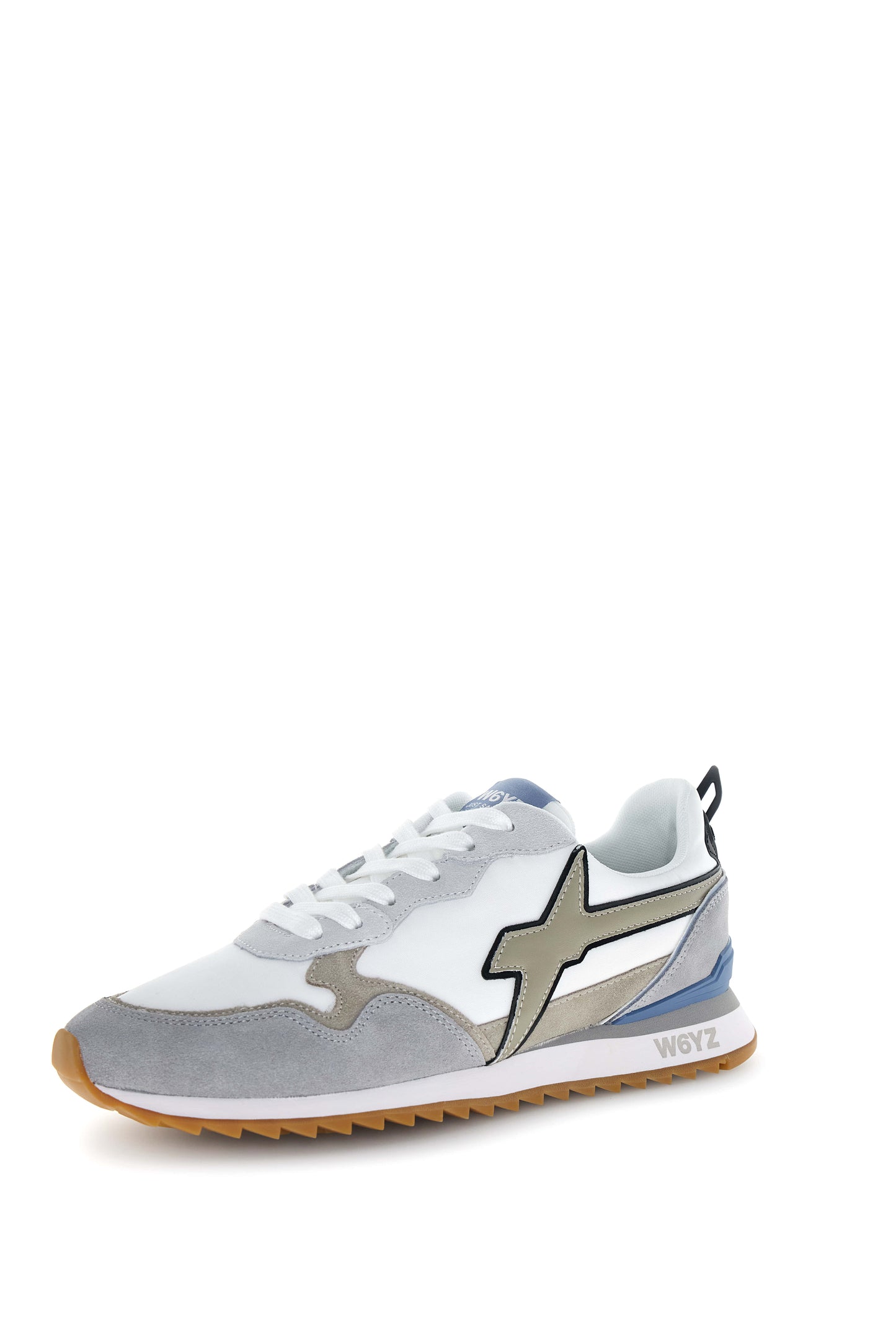JET-M. - Sneakers in tessuto tecnico e suede - Grigio-Bianco-Azzurro