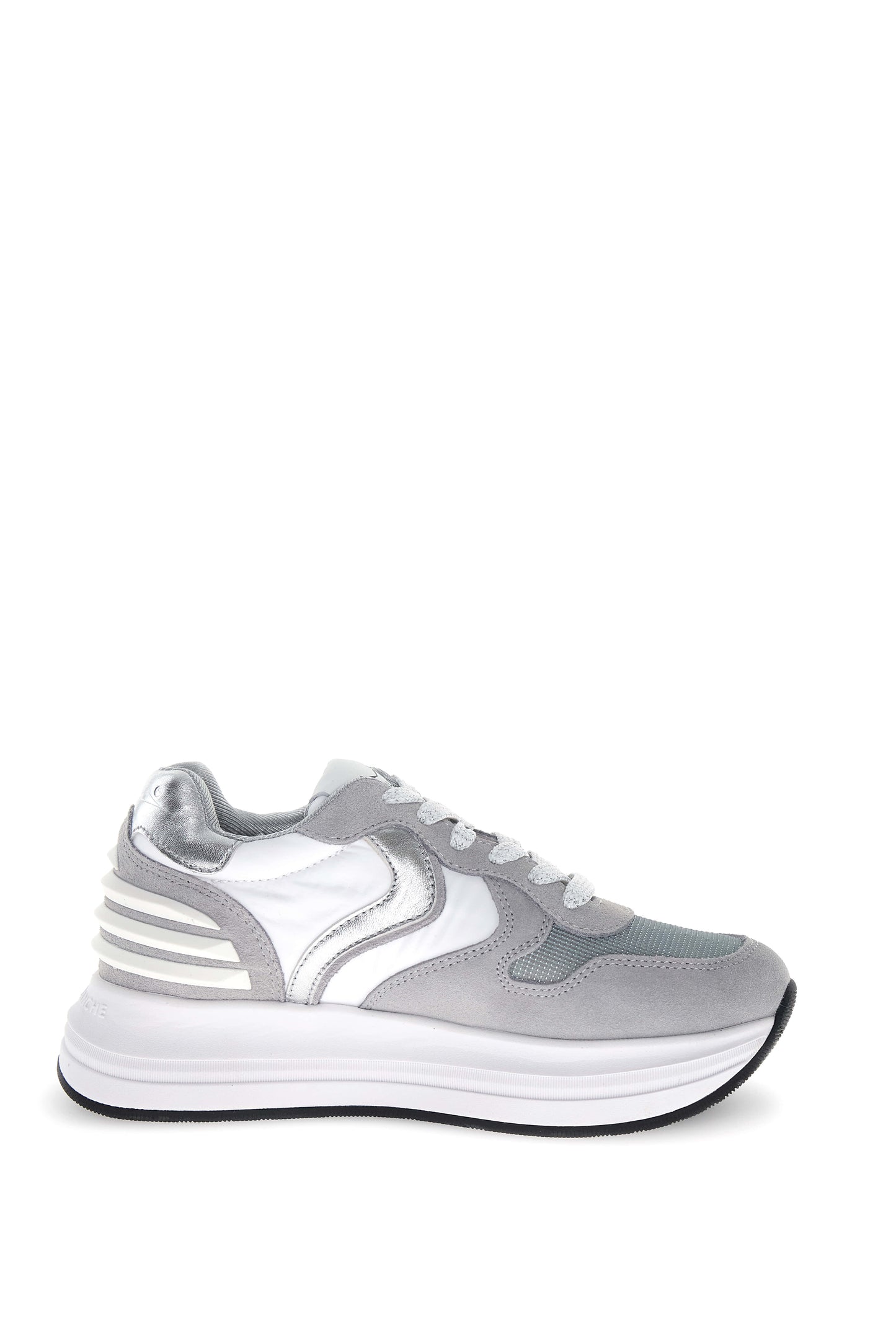 Voile Blanche Sneakers in suede e tessuto tecnico Sliver Grey