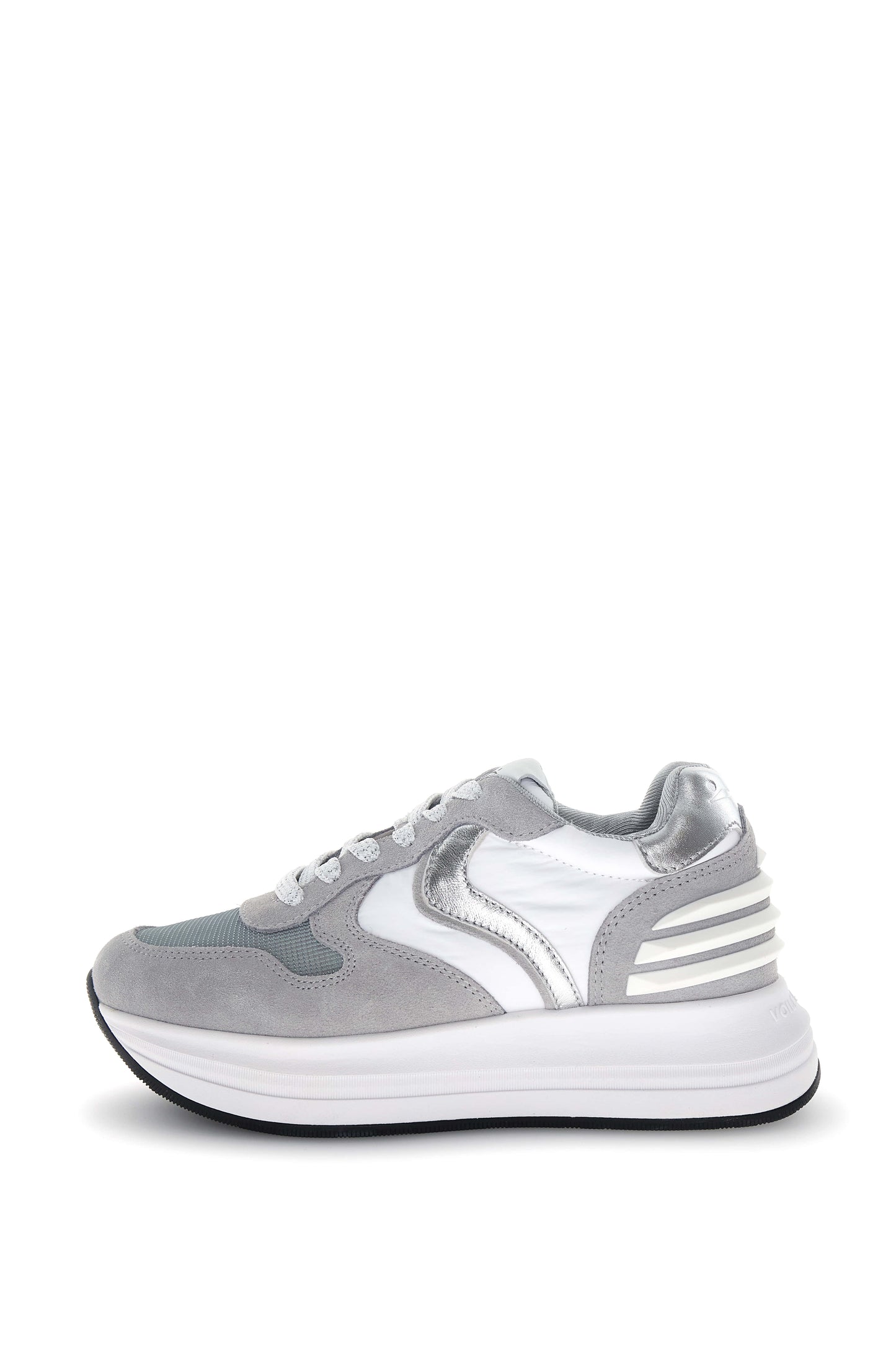 Voile Blanche Sneakers in suede e tessuto tecnico Sliver Grey