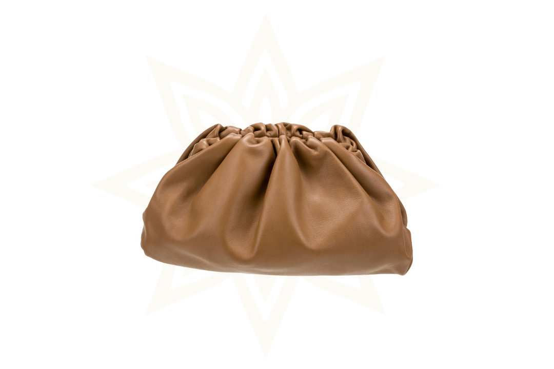 Bottega Veneta The Pouch Large in pelle caramello