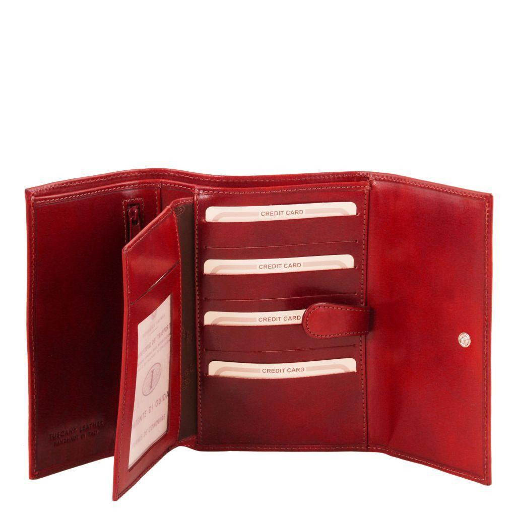 Exclusive 4 fold Italian leather wallet for women | TL140796
