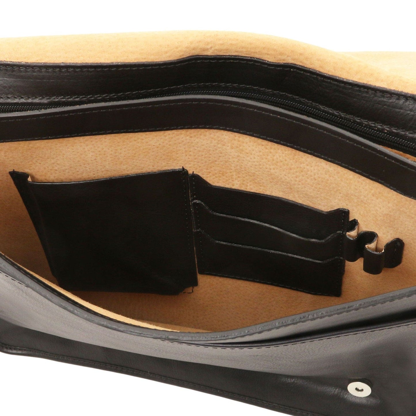 TL Messenger - Two compartment matte leather shoulder bag - Large size | TL142430