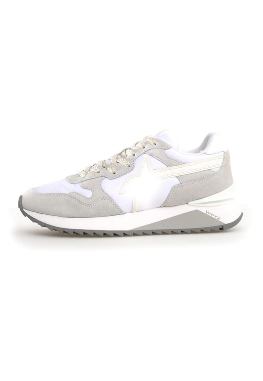 Sneakers W6yz UomoYAK-M. SUEDE/NYLON/TRIANGLE SOLE WHITE