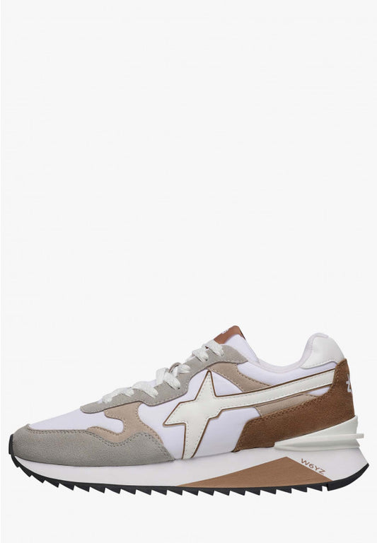Sneakers Uomo W6YZ YAK-M 3D42 SUEDE Beige e Binco  FABRIC TRIANGLE SOLE
