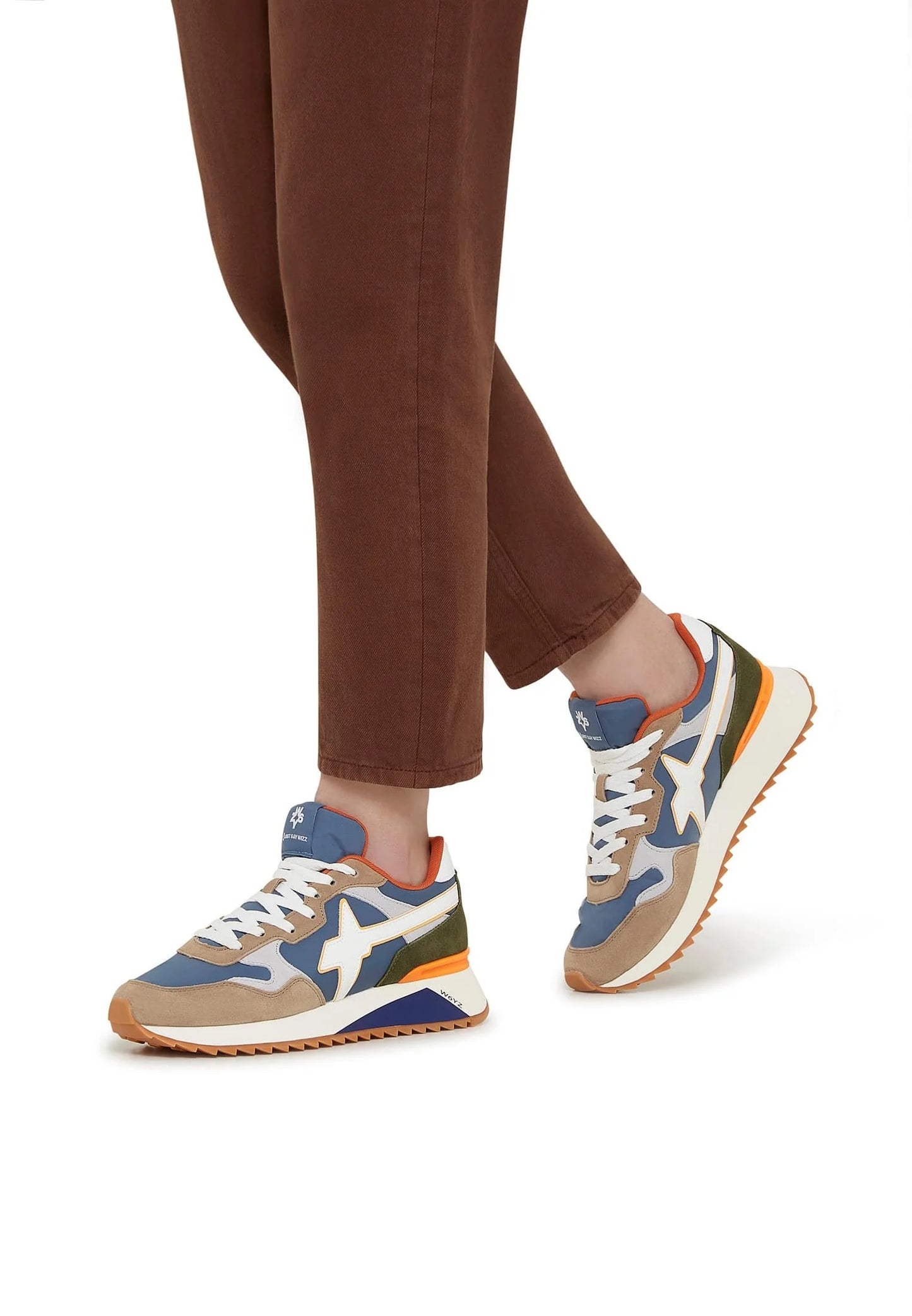 W6yz Yak  Uomo - Sneakers basse -Beige-Bianche-Verdi- azurblau