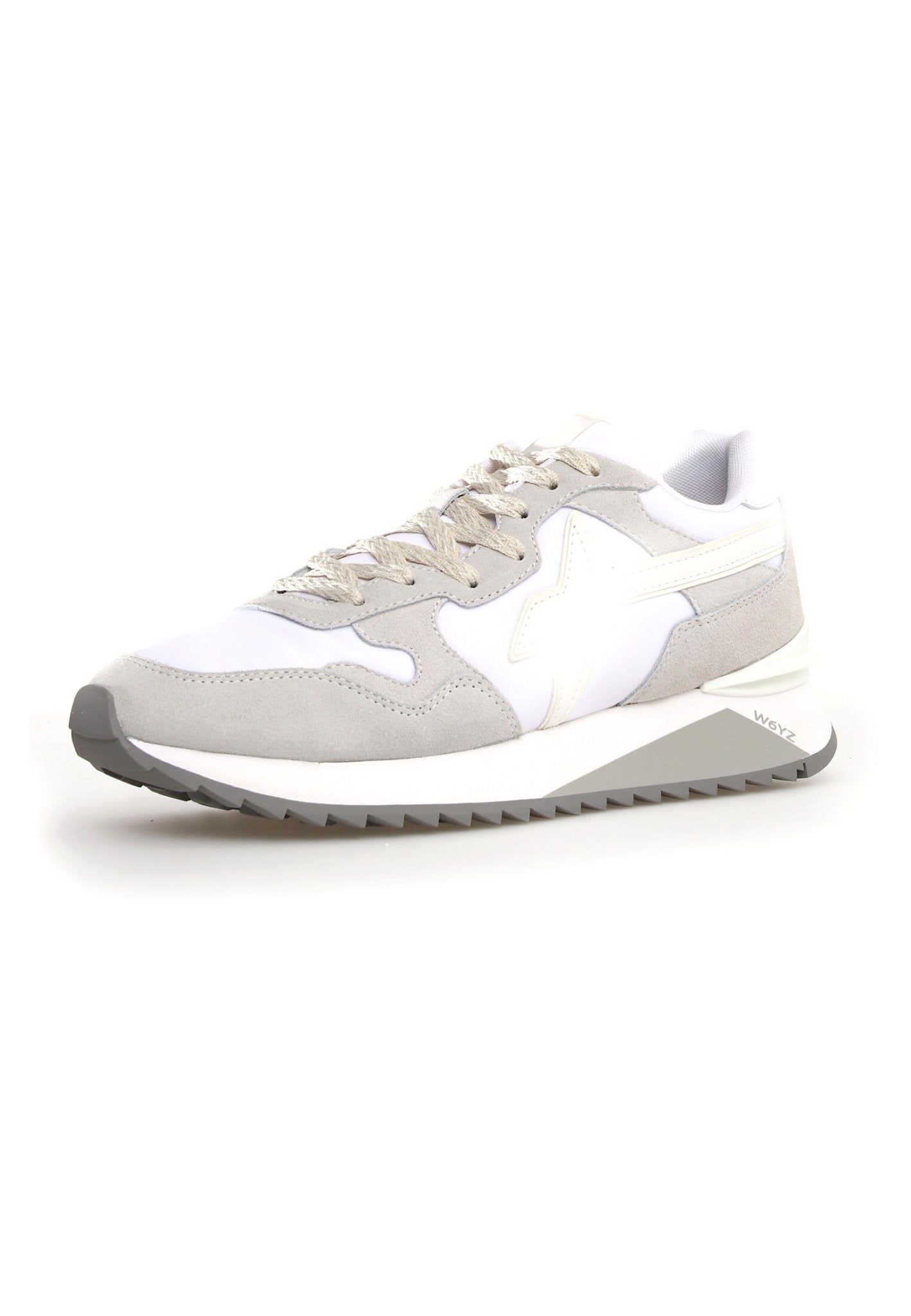 Sneakers W6yz Yak Suede White Grey, Uomo