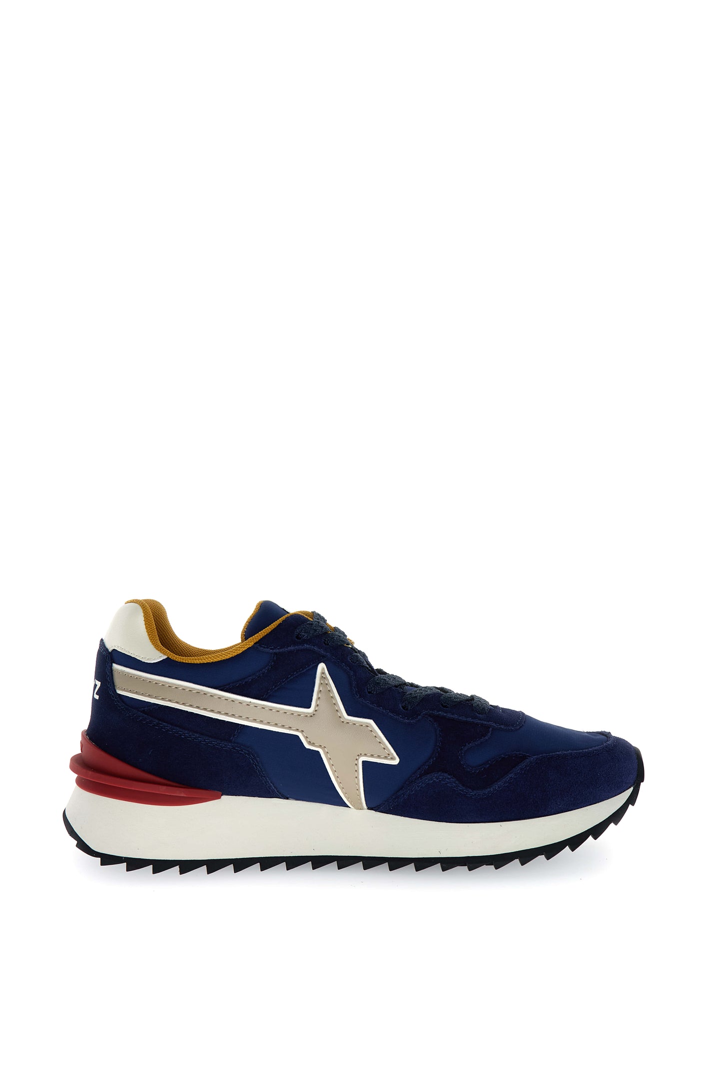 YAK-M. - Sneakers in tessuto tecnico e suede - Navy-Beige