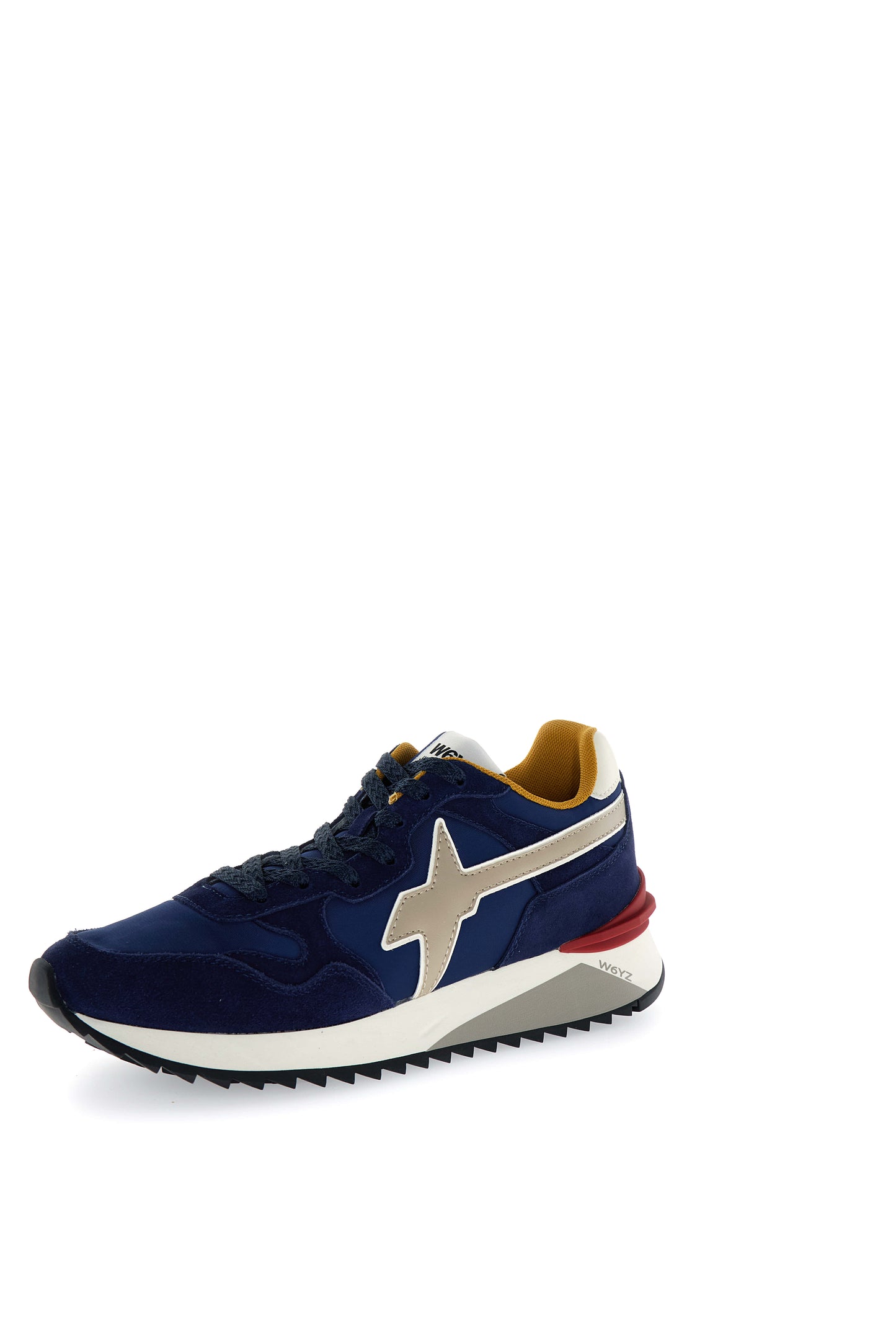 YAK-M. - Sneakers in tessuto tecnico e suede - Navy-Beige